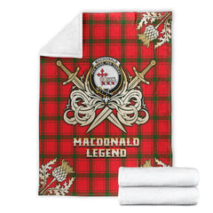 MacDonald of Sleat Tartan Gold Courage Symbol Blanket