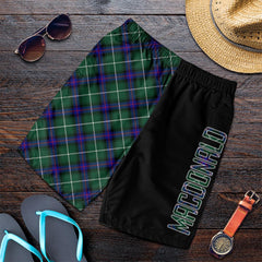 MacDonald of the Isles Hunting Modern Tartan Crest Men's Short - Cross Style