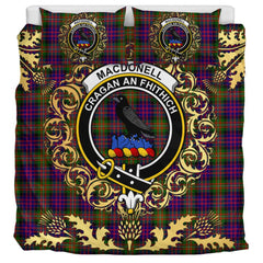 MacDonnell of Glengarry Modern Tartan Crest Bedding Set - Golden Thistle Style
