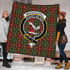 MacDougall Lochcarron Tartan Crest Quilt