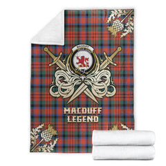 MacDuff Ancient Tartan Gold Courage Symbol Blanket