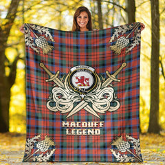 MacDuff Ancient Tartan Gold Courage Symbol Blanket
