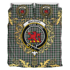 MacDuff Dress 01 Tartan Crest Bedding Set - Golden Thistle Style