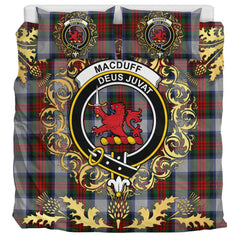 MacDuff Dress 05 Tartan Crest Bedding Set - Golden Thistle Style