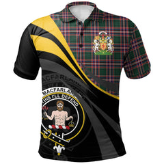 MacFarlane Hunting Modern Tartan Polo Shirt - Royal Coat Of Arms Style