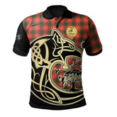 MacFie Tartan Polo Shirt Viking Wolf
