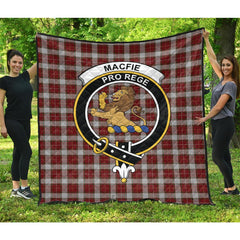 MacFie Dress Tartan Crest Quilt