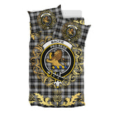 MacFie of Colonsay Dress Tartan Crest Bedding Set - Golden Thistle Style