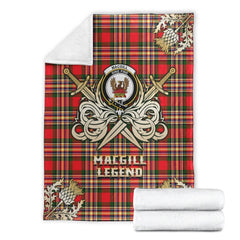MacGill Modern Tartan Gold Courage Symbol Blanket