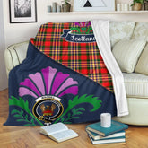 MacGill (Makgill) Tartan Crest Premium Blanket - Thistle Style