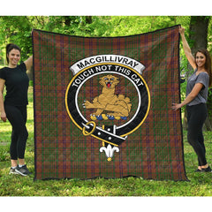 MacGillivray Hunting Tartan Crest Quilt