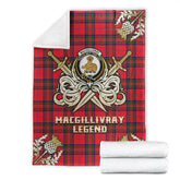 MacGillivray Modern Tartan Gold Courage Symbol Blanket