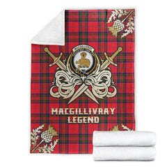 MacGillivray Modern Tartan Gold Courage Symbol Blanket