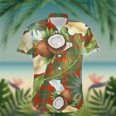 MacGregor Tartan Hawaiian Shirt Hibiscus, Coconut, Parrot, Pineapple - Tropical Garden Shirt