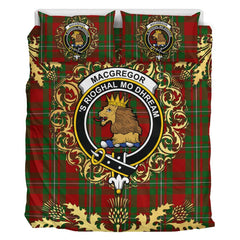MacGregor 01 Tartan Crest Bedding Set - Golden Thistle Style