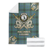 MacInnes Ancient Tartan Gold Courage Symbol Blanket