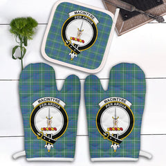 MacIntyre Hunting Ancient Tartan Crest Oven Mitt And Pot Holder (2 Oven Mitts + 1 Pot Holder)