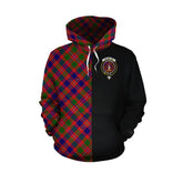 MacIntyre Modern Tartan Hoodie Half of Me - Cross Style