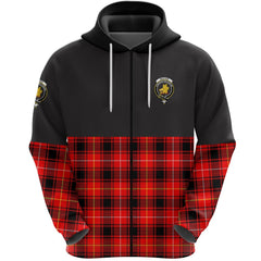 MacIver Modern Clan Half Of Tartan Zipper Hoodie