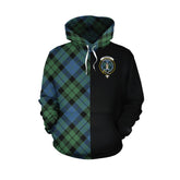 MacKay Ancient Tartan Hoodie Half of Me - Cross Style