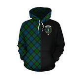MacKay Modern Tartan Hoodie Half of Me - Cross Style