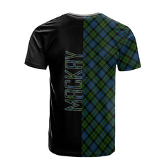 MacKay Modern Tartan T-Shirt Half of Me - Cross Style