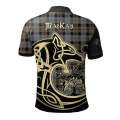 MacKay Weathered Tartan Polo Shirt Viking Wolf