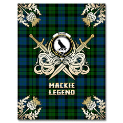 MacKie Tartan Gold Courage Symbol Blanket