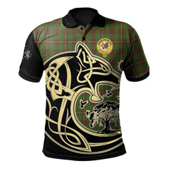 MacKinnon Hunting Modern Tartan Polo Shirt Viking Wolf