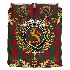 MacKintosh 01 Tartan Crest Bedding Set - Golden Thistle Style