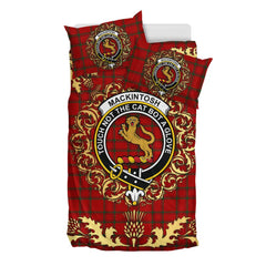 MacKintosh 02 Tartan Crest Bedding Set - Golden Thistle Style