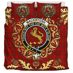 MacKintosh 02 Tartan Crest Bedding Set - Golden Thistle Style