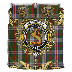 MacKintosh Dress Scott Adie Tartan Crest Bedding Set - Golden Thistle Style