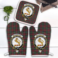 MacKintosh Hunting Modern Tartan Crest Oven Mitt And Pot Holder (2 Oven Mitts + 1 Pot Holder)