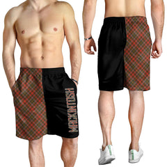 MacKintosh Hunting Weathered Tartan Crest Men's Short - Cross Style