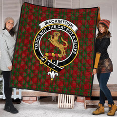 MacKintosh Red Tartan Crest Quilt