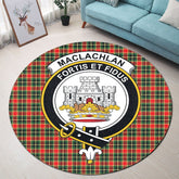MacLachlan Hunting Modern Tartan Crest Round Rug