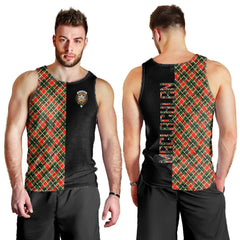 MacLachlan Hunting Modern Tartan Crest Men's Tank Top - Cross Style