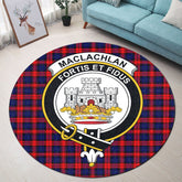MacLachlan Modern Tartan Crest Round Rug