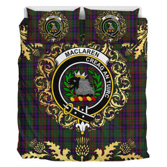MacLaren 02 Tartan Crest Bedding Set - Golden Thistle Style