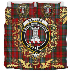 MacLean 03 Tartan Crest Bedding Set - Golden Thistle Style