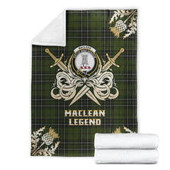 MacLean Hunting Tartan Gold Courage Symbol Blanket