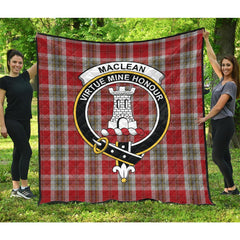 MacLean of Duart Dress Red Tartan Crest Quilt