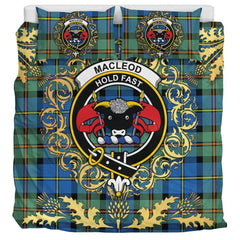 MacLeod of Harris Ancient Tartan Crest Bedding Set - Golden Thistle Style