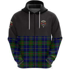 MacLeod of Harris Modern Clan Half Of Tartan Zipper Hoodie