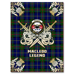 MacLeod of Harris Modern Tartan Gold Courage Symbol Blanket