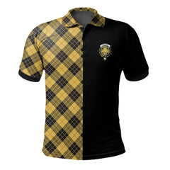 MacLeod of Lewis Ancient Tartan Polo Shirt Half of Me - Cross Style