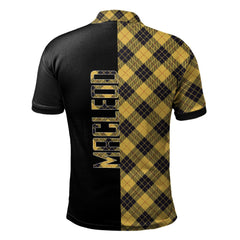 MacLeod of Lewis Ancient Tartan Polo Shirt Half of Me - Cross Style