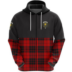 MacLeod of Raasay Clan Half Of Tartan Zipper Hoodie