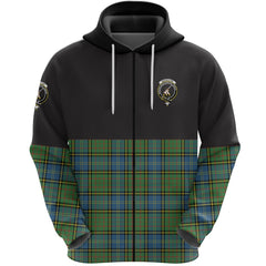MacMillan Hunting Ancient Clan Half Of Tartan Zipper Hoodie
